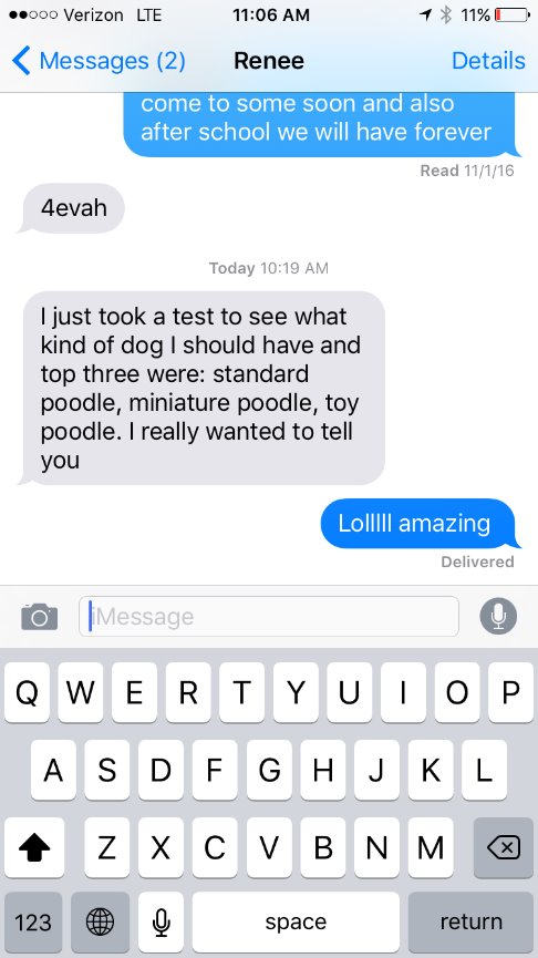 When Teresa called me