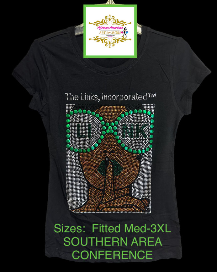 LINKS LADY IN SHADES BLING TEE (Black)