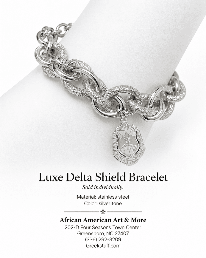 Luxe Delta Shield Bracelet (Silver)