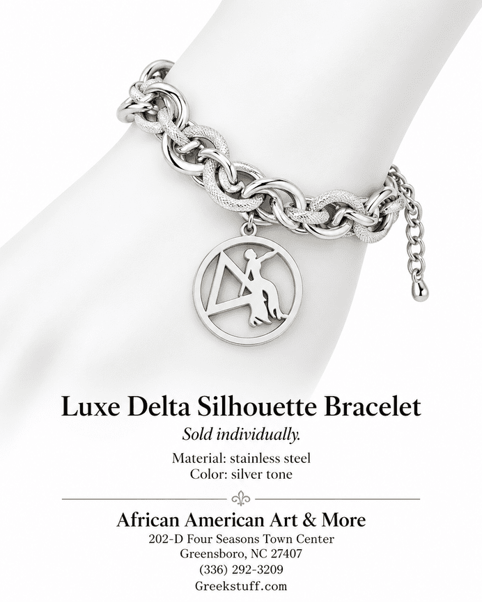 Luxe Delta Silhouette Bracelet (Silver)