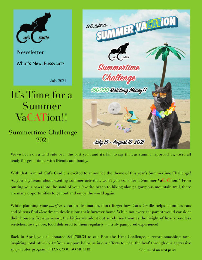 Cat's Cradle Animal Rescue Harrisonburg, VA