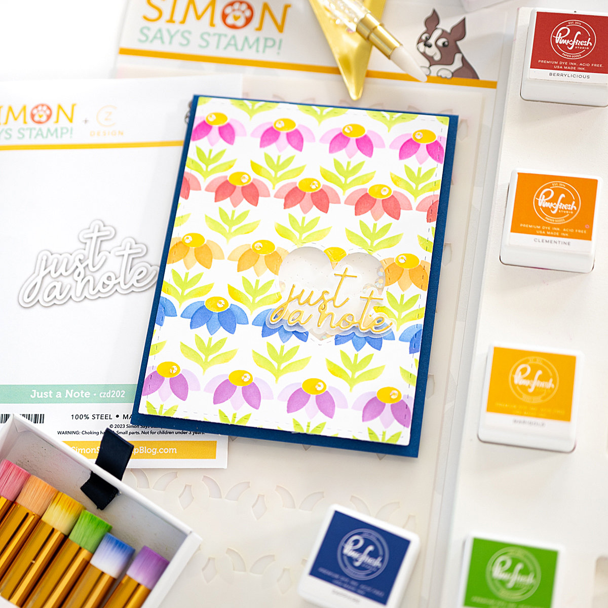 Simon Says Stamp Just A Note Release Blog Hop Day 2 + PRIZES! - Lea ...