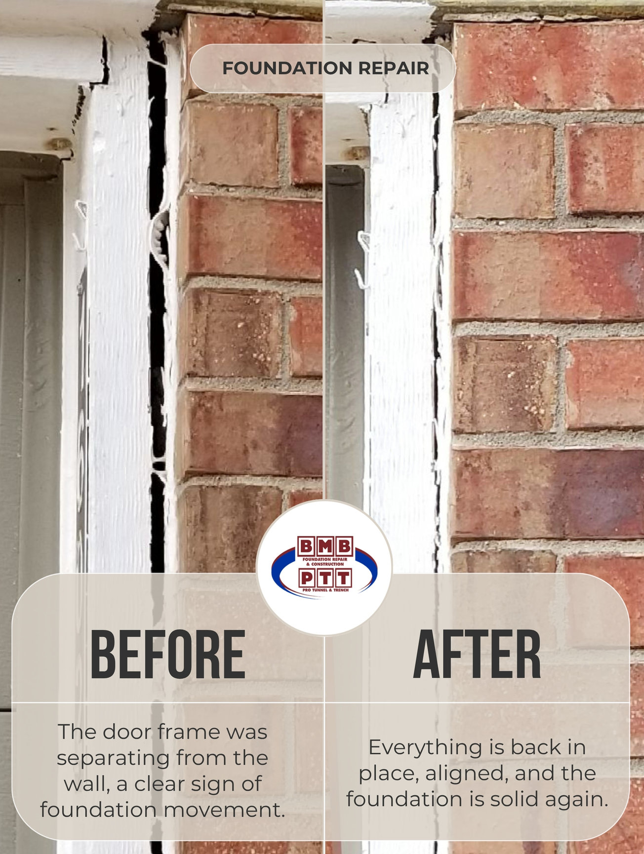 Before & After: Foundation Repair Experts | BMB Construction