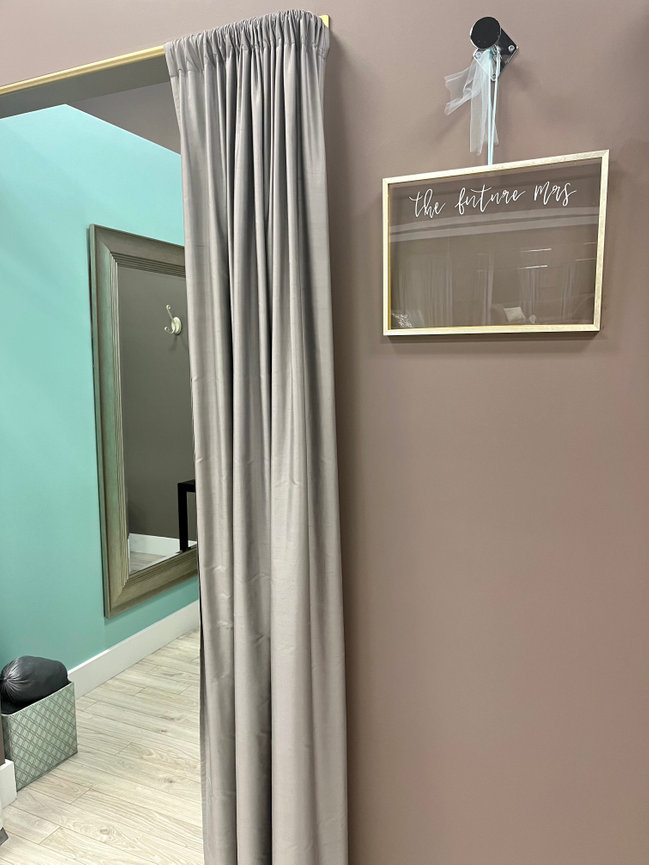 Fitting room at Fancy Frocks Bridal in Murrells Inlet